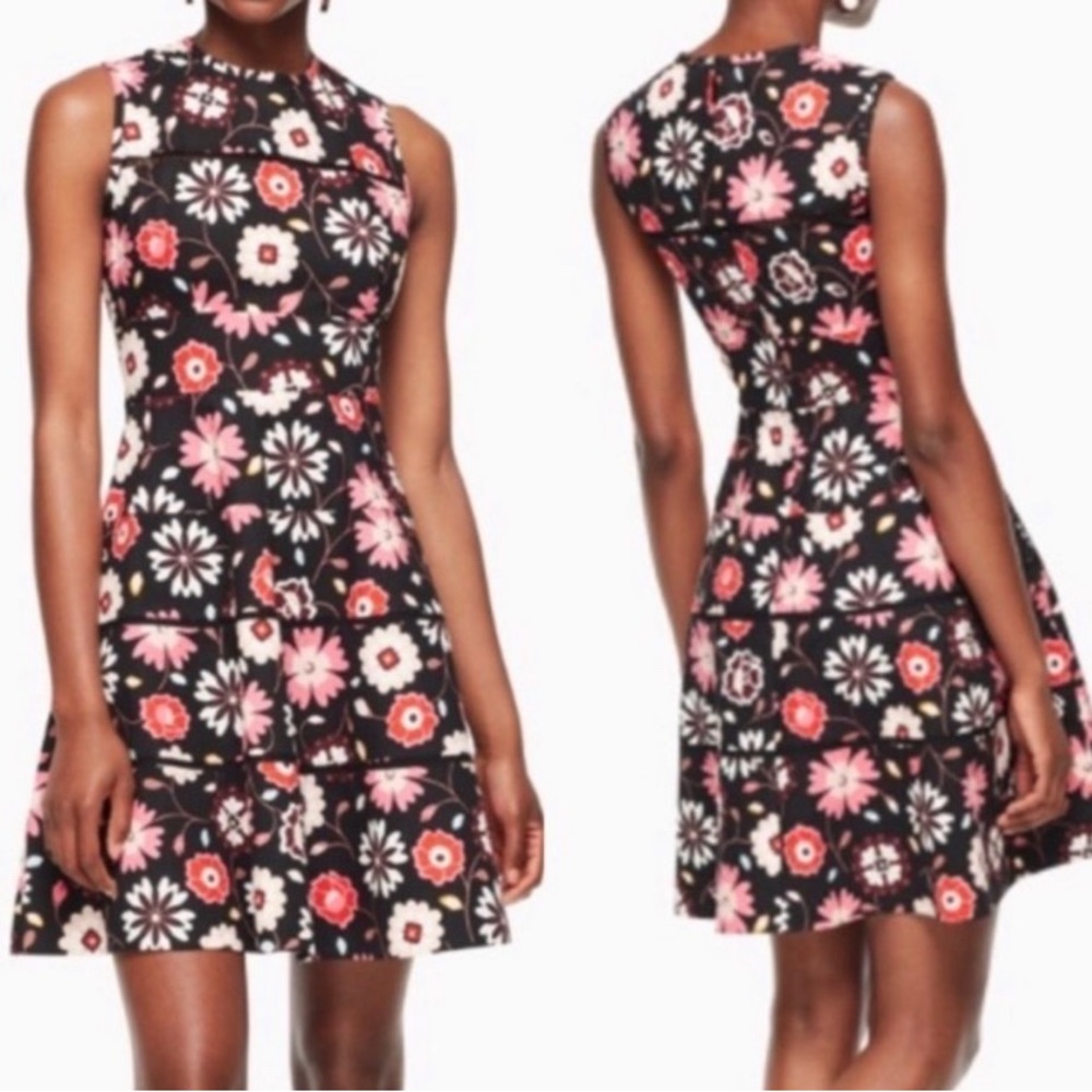 Kate Spade Casa Flora Poplin Fit and Flare Dress